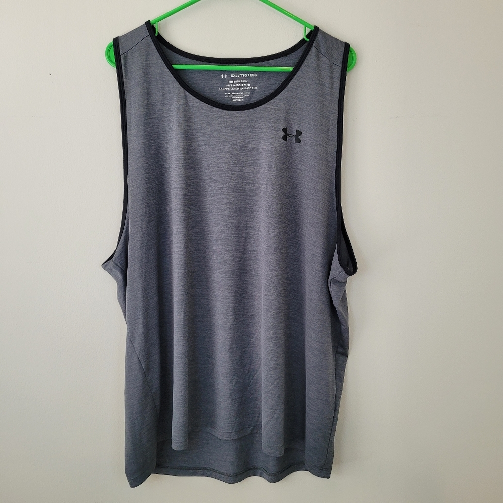 Under Armour Heatgear Tech Tank Gray Size XXL